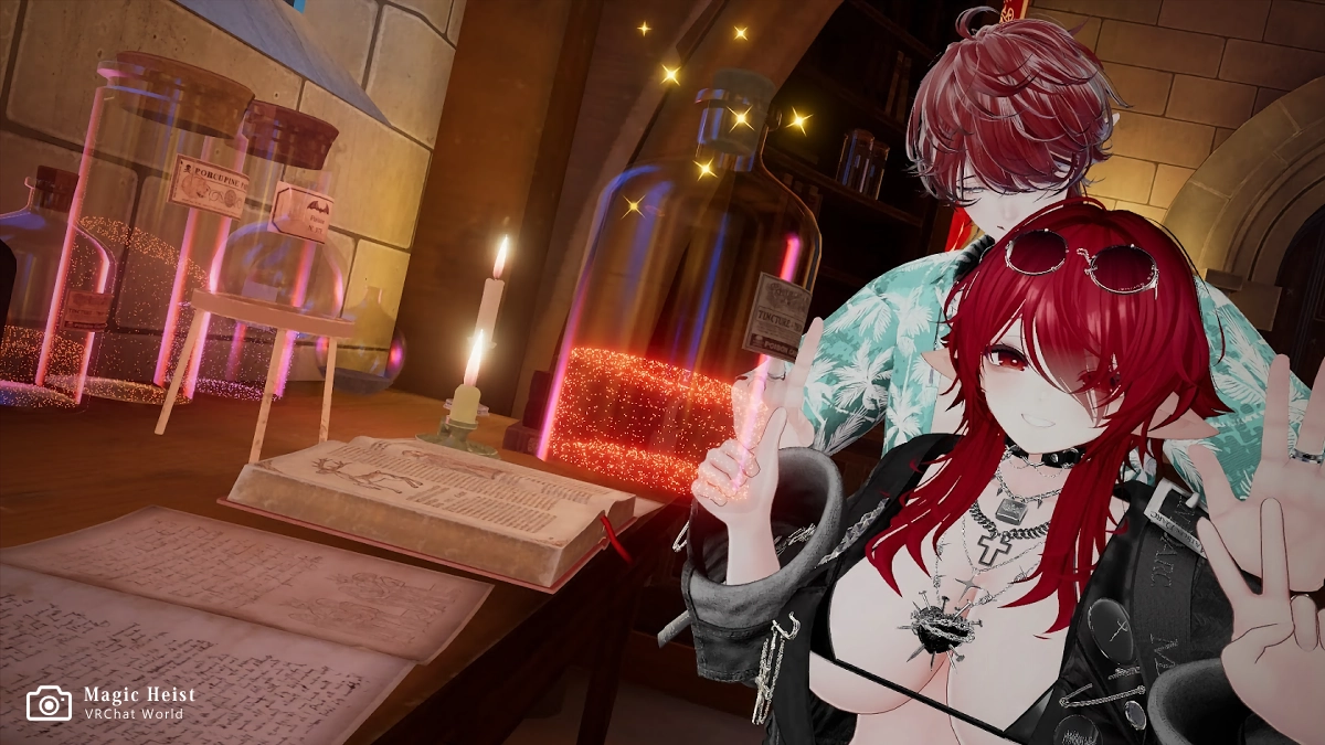 【Magic Heist】ファンタジーな錬金術道具の類が並ぶ施設でのツーショット