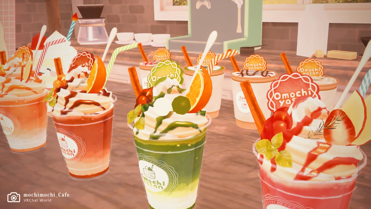 【motchimotchi_Cafe】可愛いフラッペ。細かくキュートな作りに思わず見とれてしまいます。