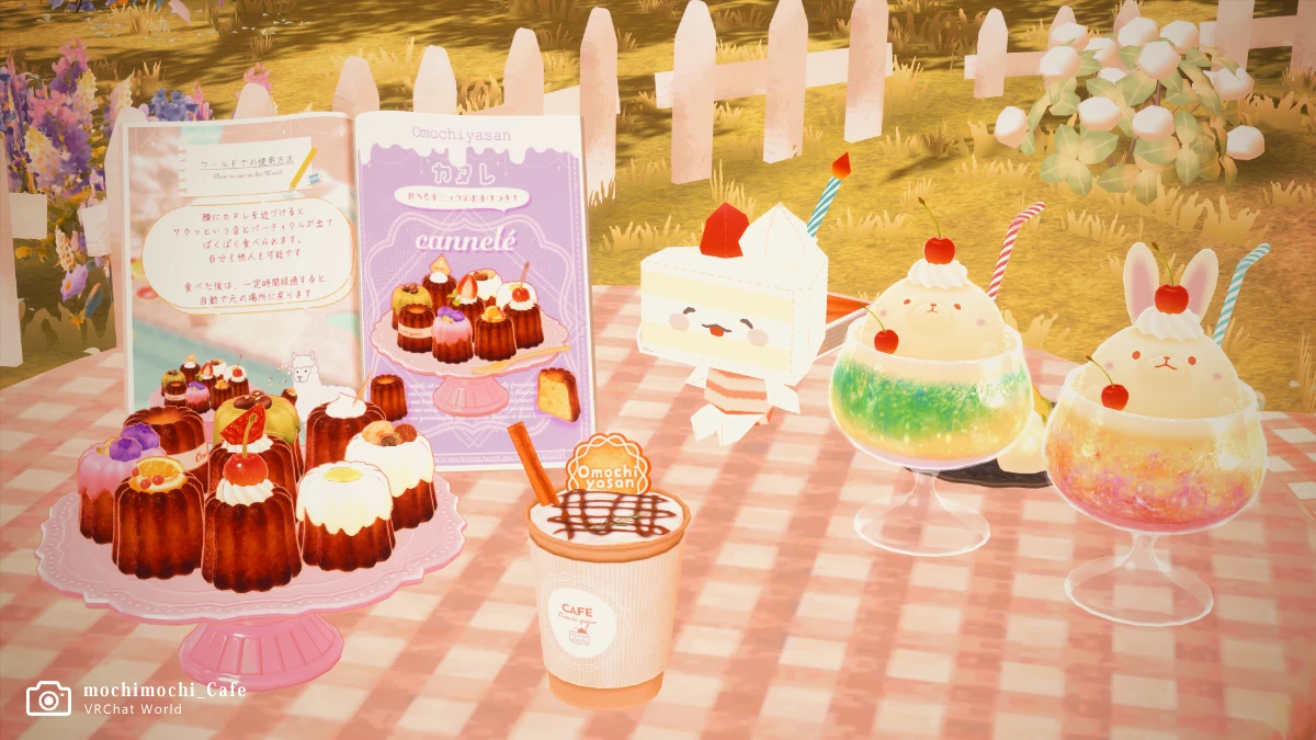 【motchimotchi_Cafe】テラス席にはカヌエもあります。お皿がとても可愛い。