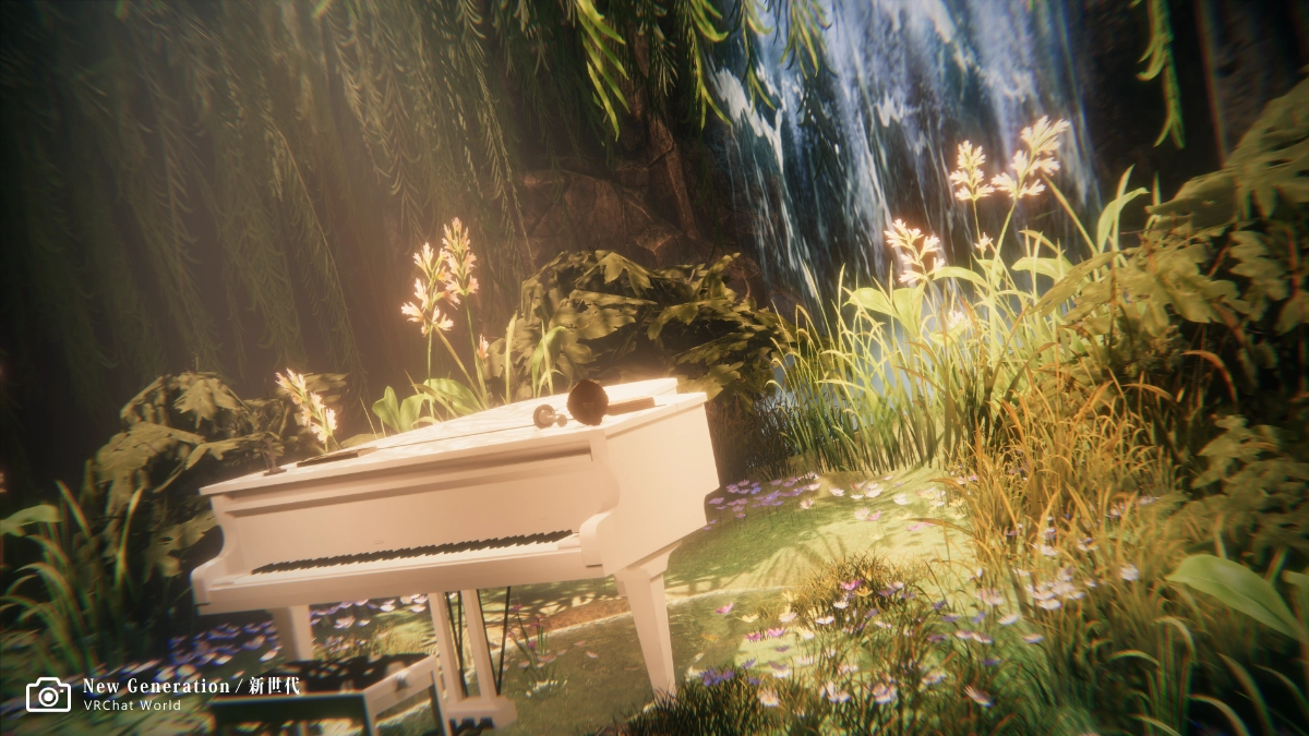 【New Generation ⁄ 新世代】ぽつりと置かれている白いピアノ