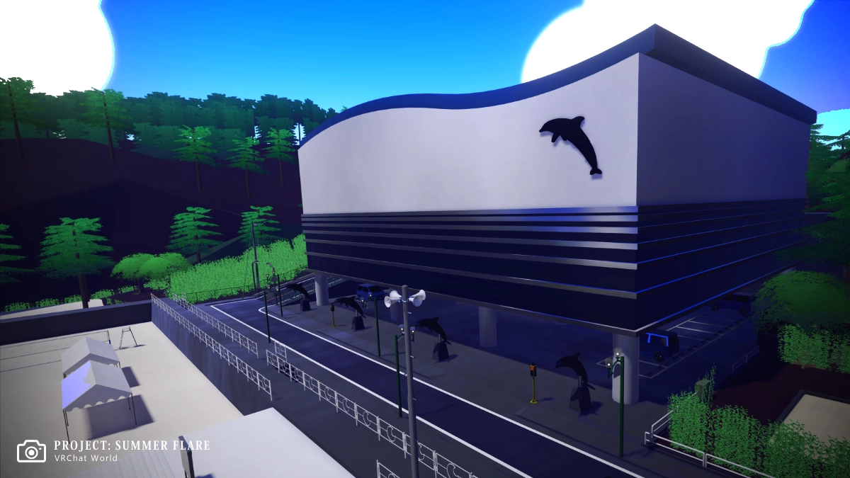 【PROJECT:SUMMER FLARE】スポーン地点付近には大きな水族館があります。