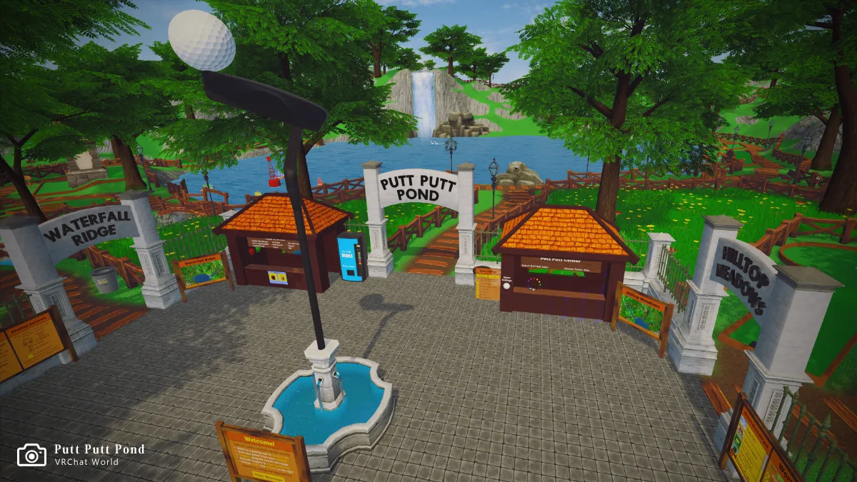 【Putt Putt Pond】エントランスです。ここでパターを選び各種設定をしましょう。