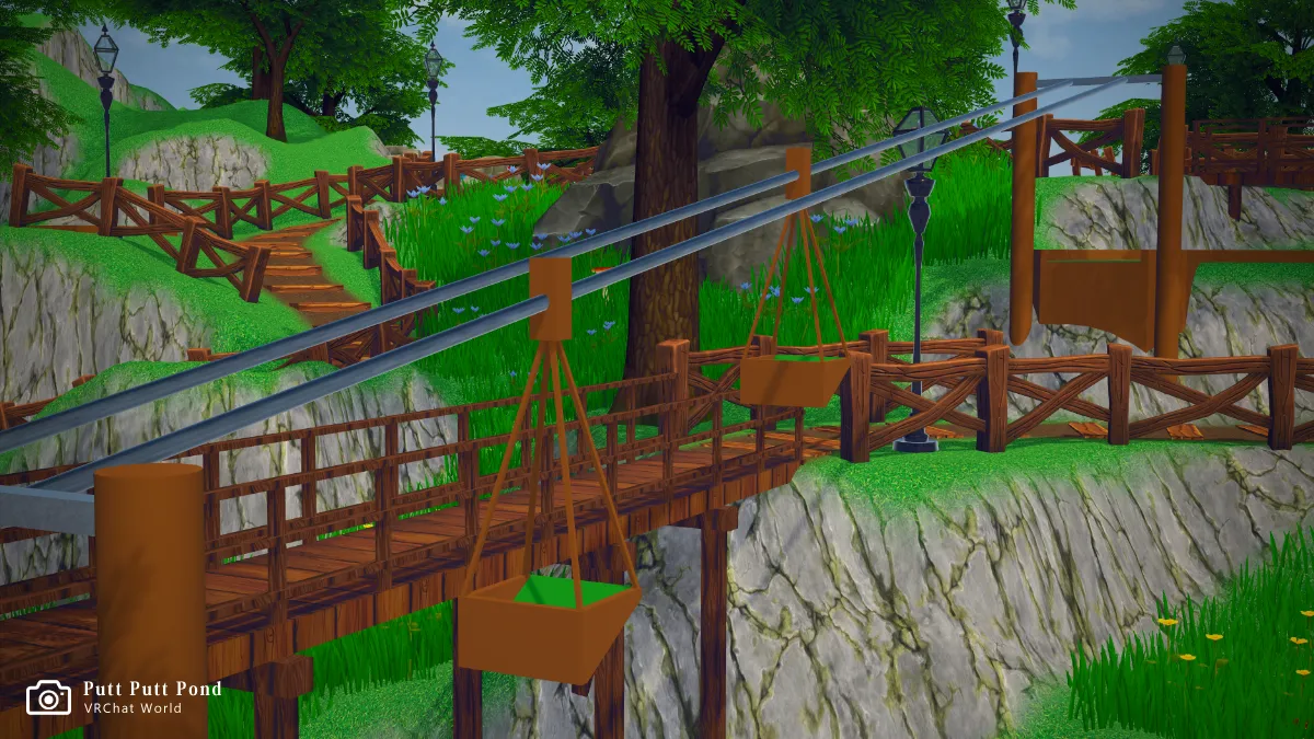 【Putt Putt Pond】なかにはボールをクレーンで運ばないといけない場所も…。