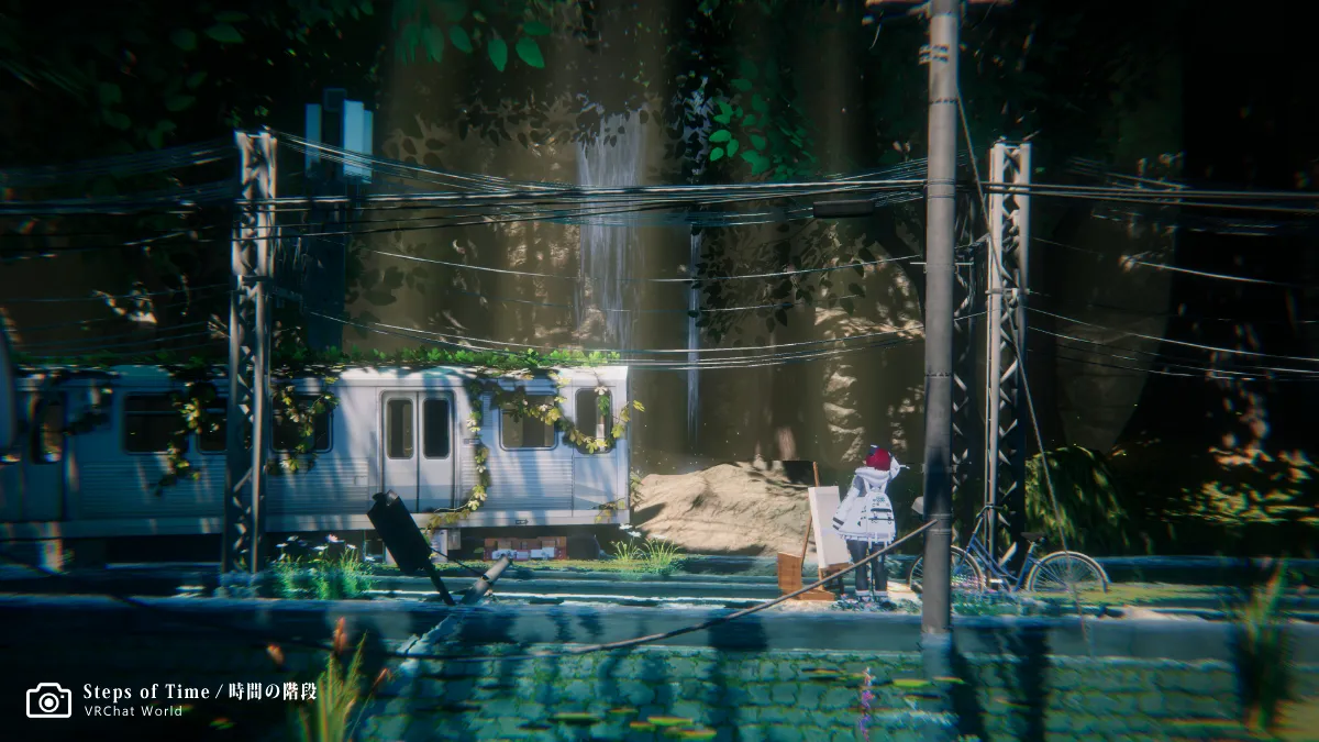 【Steps of Time ⁄ 時間の階段】差し込む日差しが水面を輝かせる。