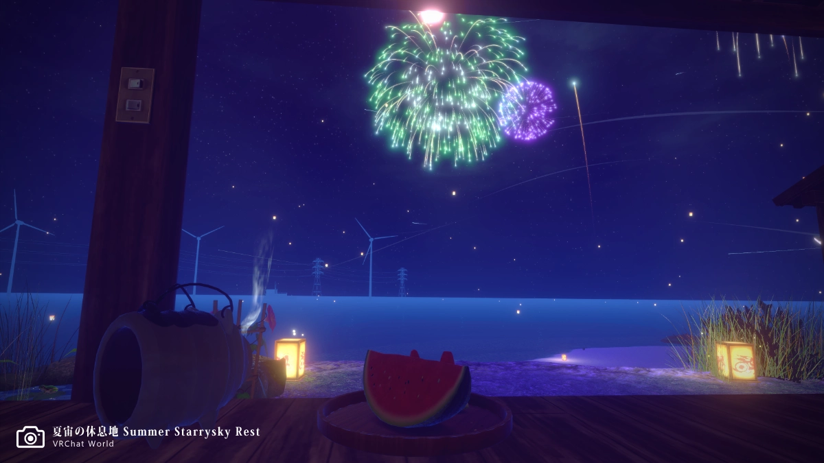 【夏宙の休息地】たまや～と言いたくなる風景。花火が美しいです。