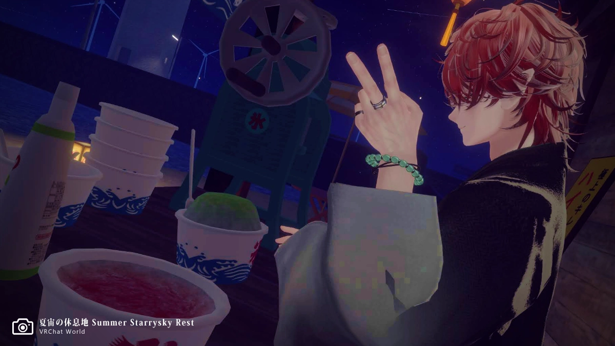 【夏宙の休息地】海の家でかき氷づくり。夏らしいオブジェクトがいっぱいあります。