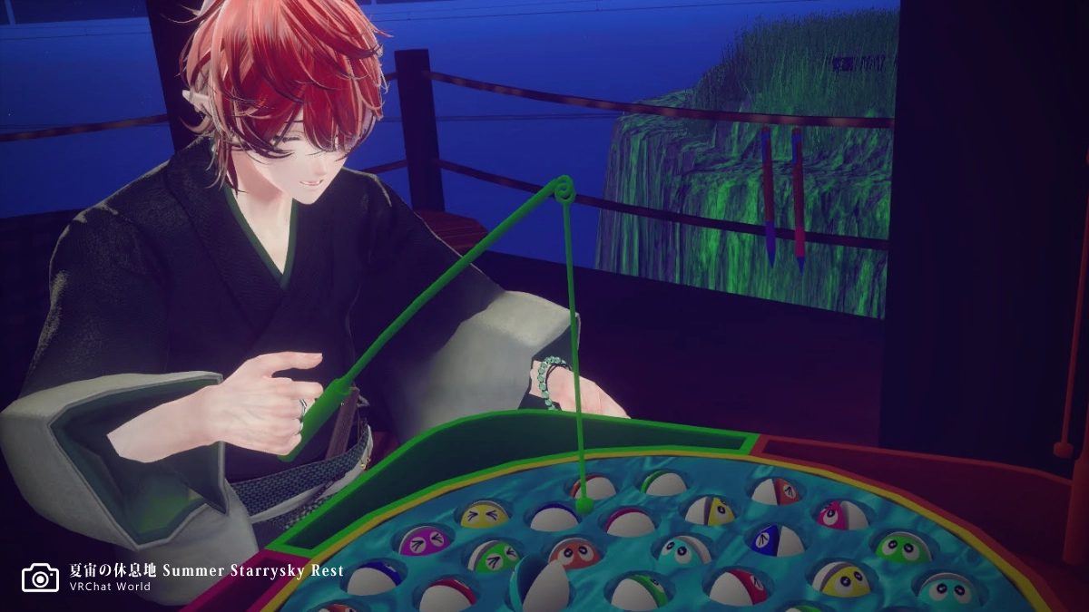 【夏宙の休息地】魚釣りのミニゲーム。懐かしい気分になります。